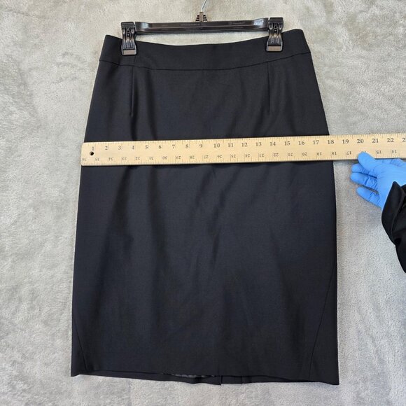 Theory Skirt Womens 8 Black Pencil Lined Career Work Office Knee Length - Picture 3 of 8
